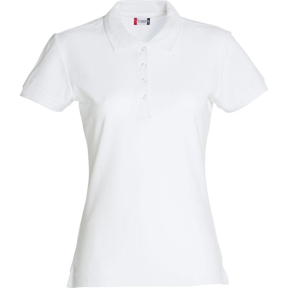 Poloshirt Damen Weiss S von Clique