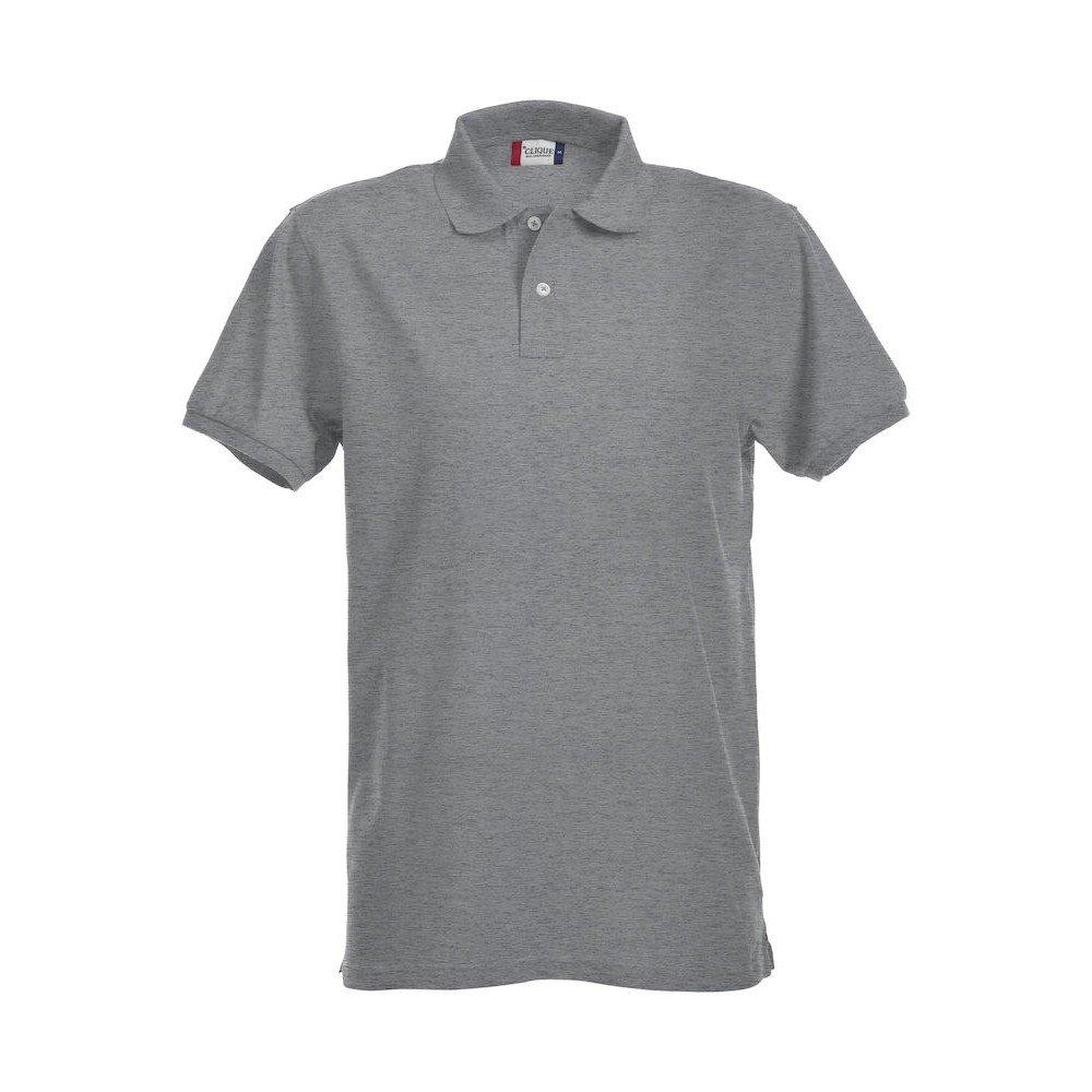 Poloshirt Herren Grau S von Clique