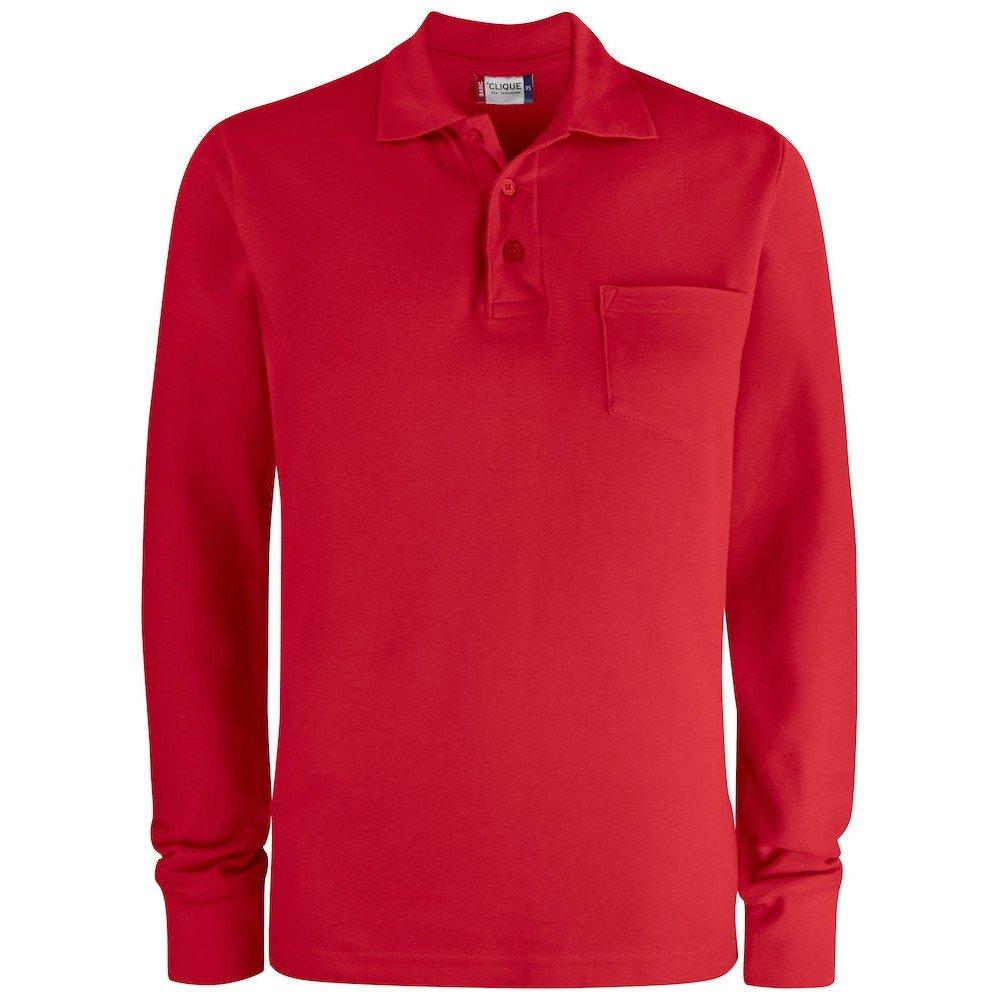 Poloshirt Langärmlig Damen Rot Bunt S von Clique