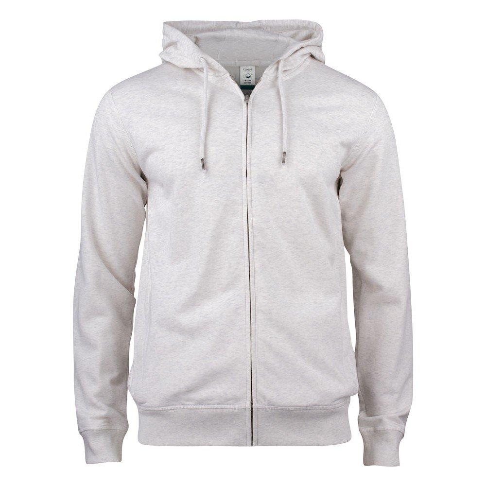 Premium Hoodie Mit Durchgehendem Reißverschluss Herren Weiss Bunt L von Clique