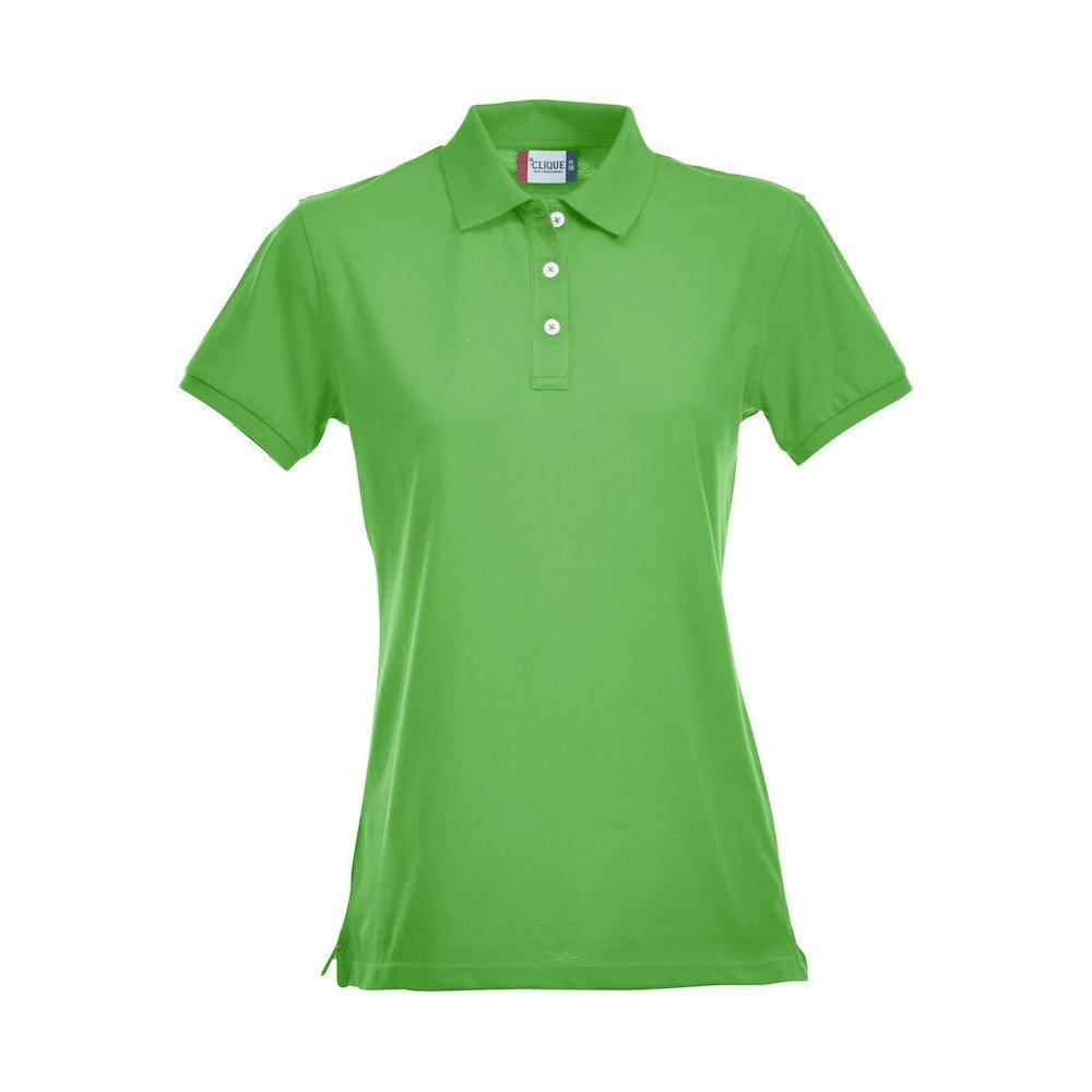 Premium Poloshirt Damen Grün S von Clique