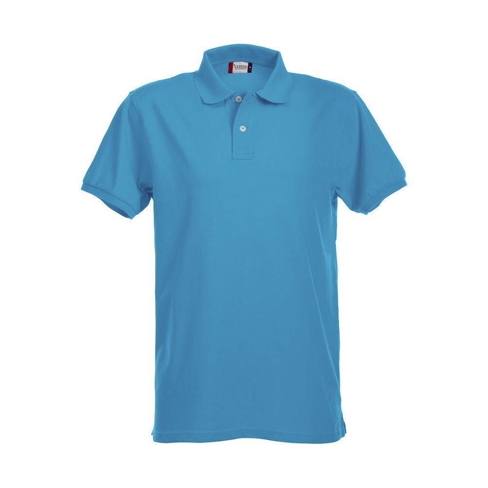 Premium Poloshirt Damen Türkisblau M von Clique