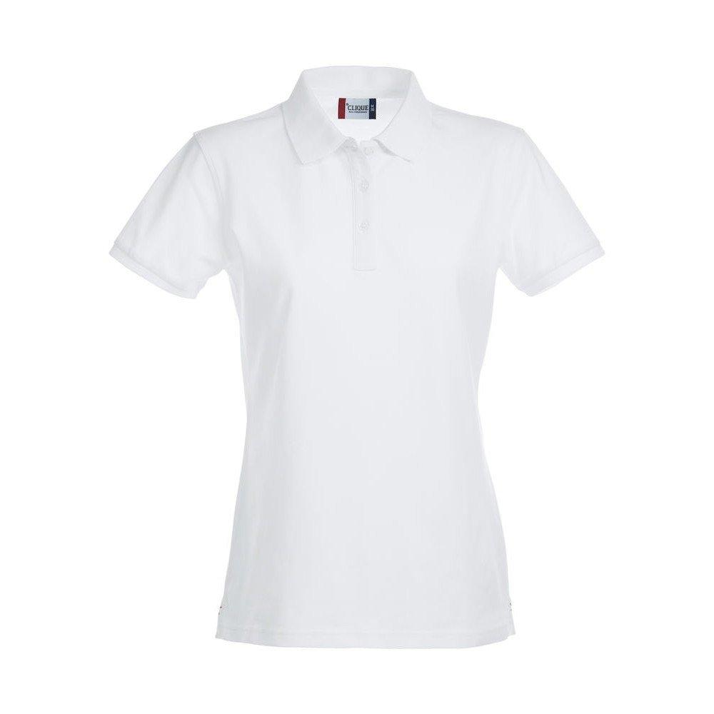 Premium Poloshirt Damen Weiss XL von Clique