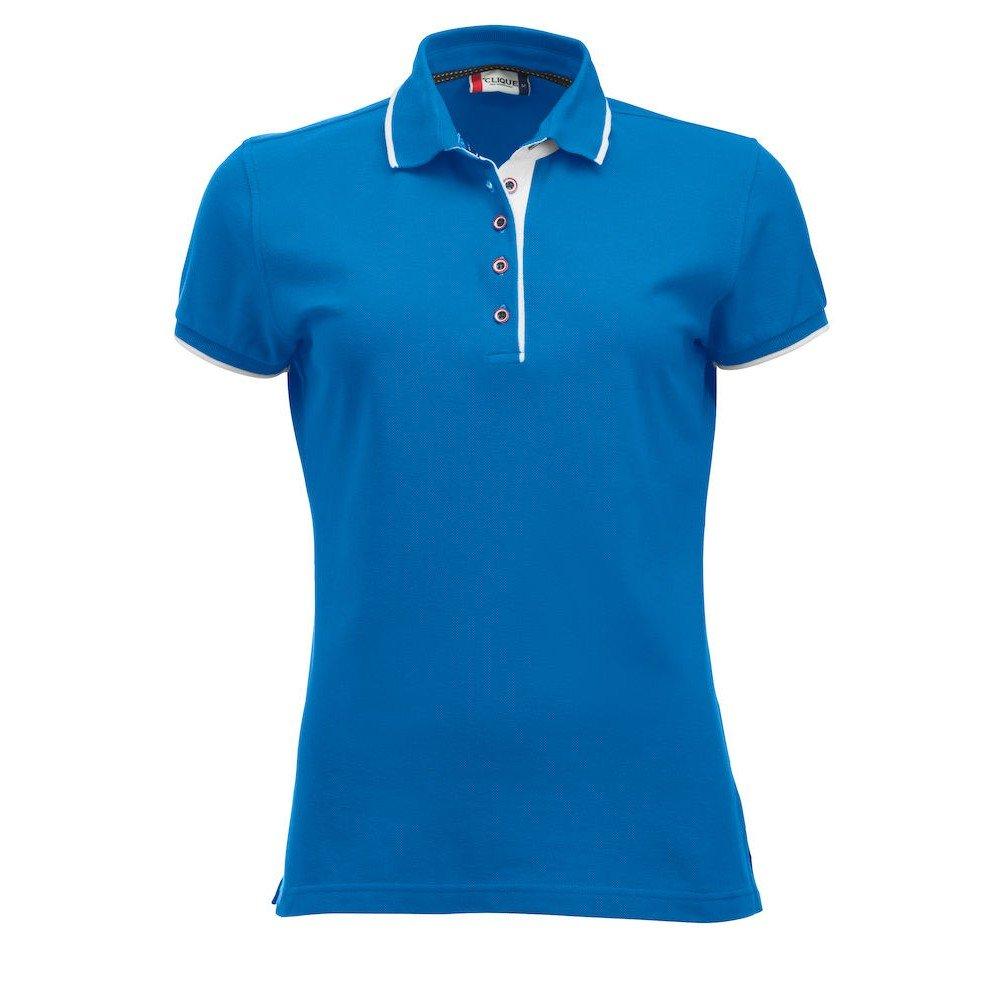 Seattle Poloshirt Damen Blau L von Clique