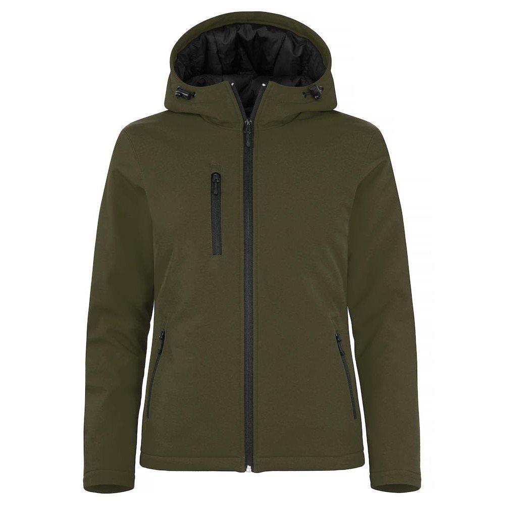 Softshelljacke Wattiert Damen Dunkelgrün XS von Clique