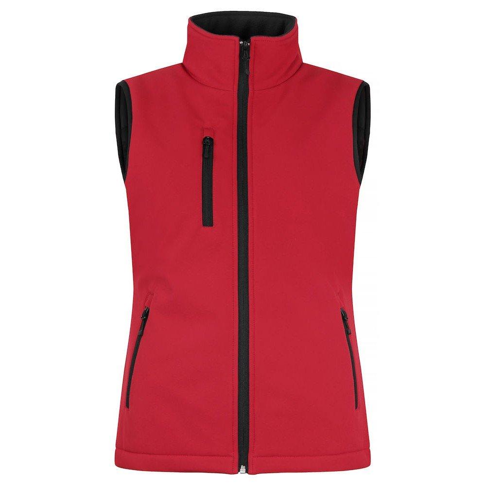 Weste Softshellpanele Damen Rot Bunt XXL von Clique