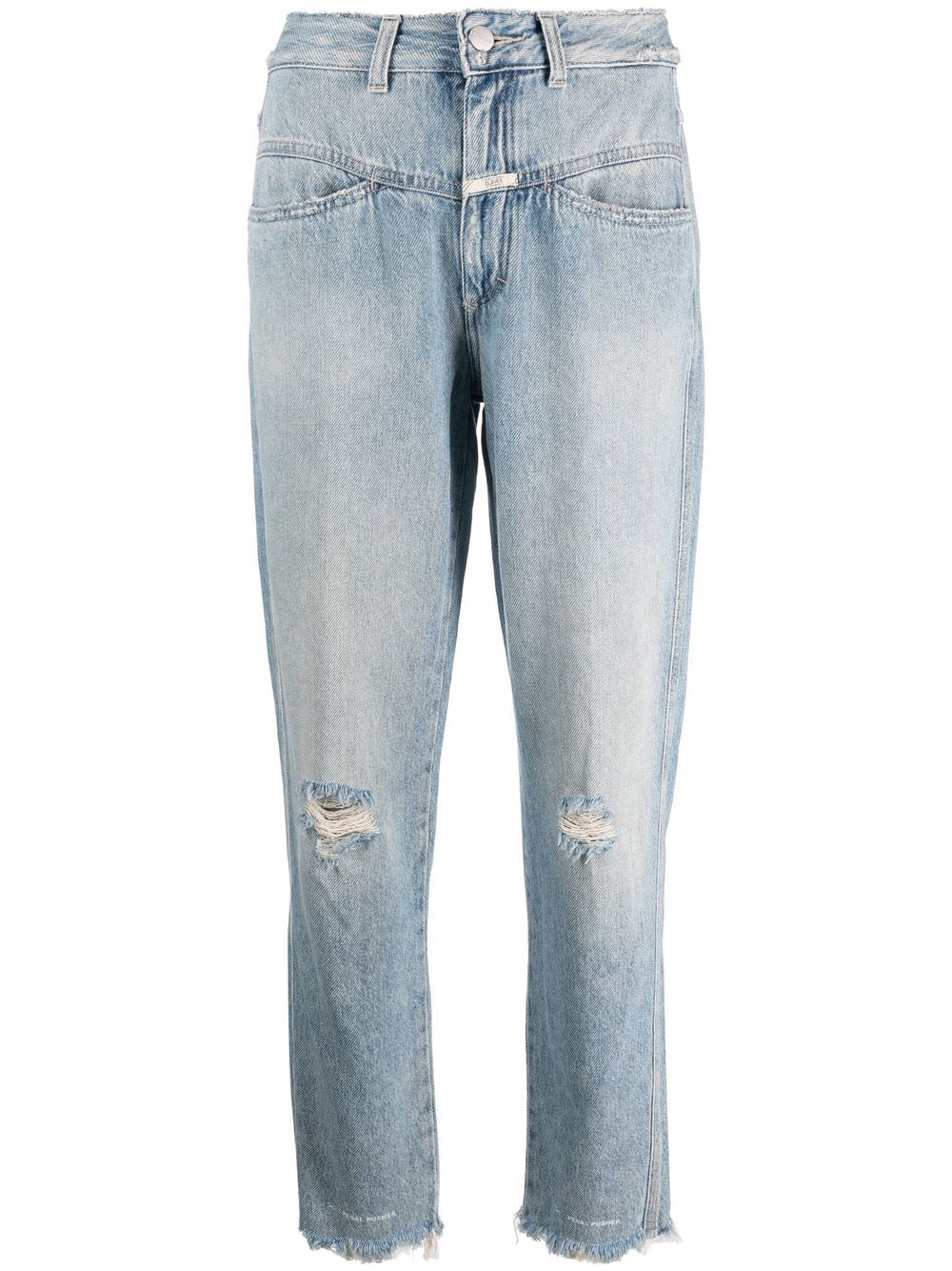 Closed Pedal Pusher distressed jeans - Blue von Closed