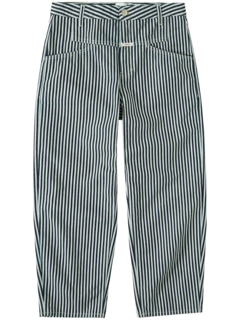 Closed Stover striped straight-leg cotton jeans - Blue von Closed