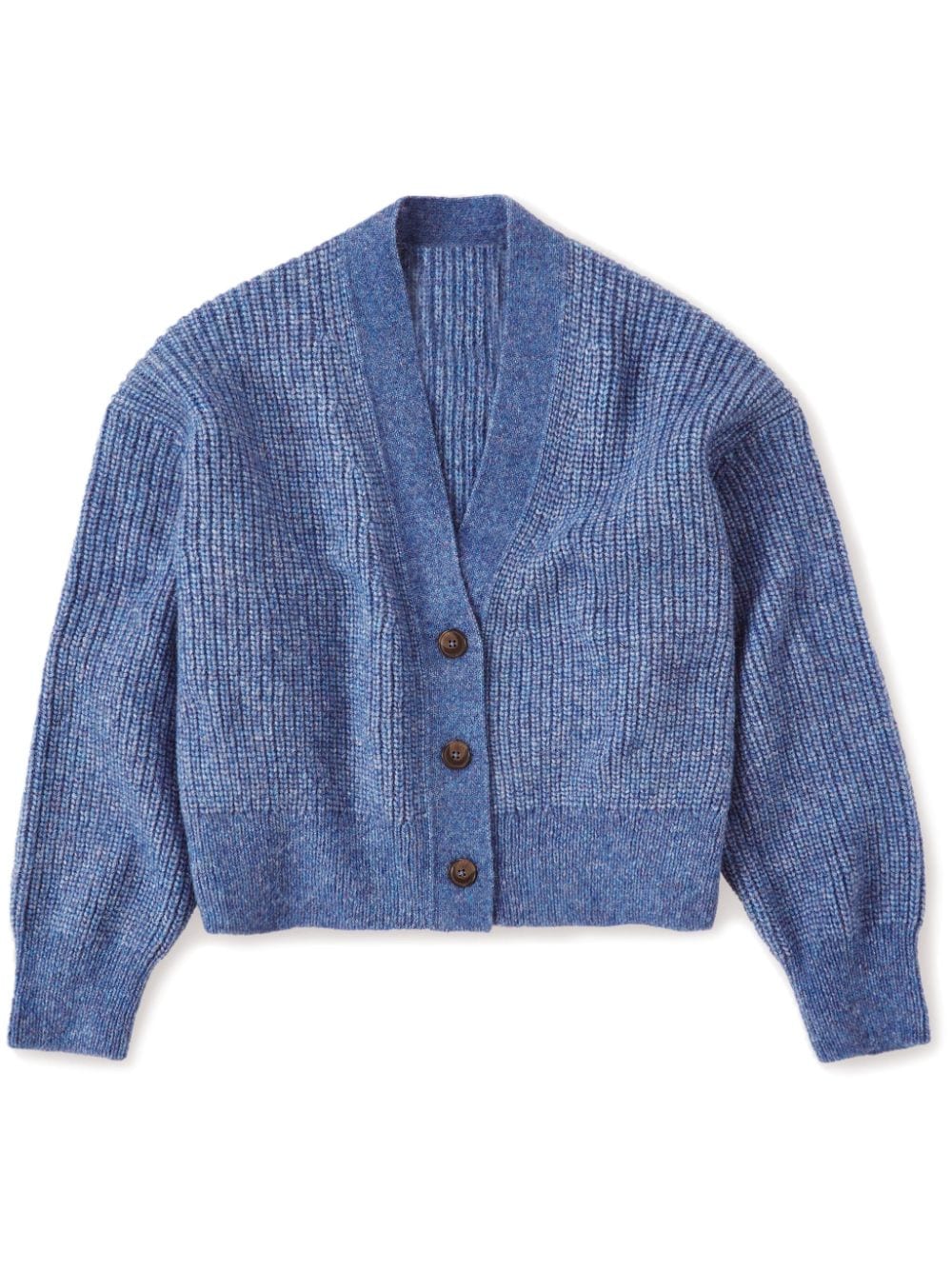 Closed V-neck ribbed cardigan - Blue von Closed