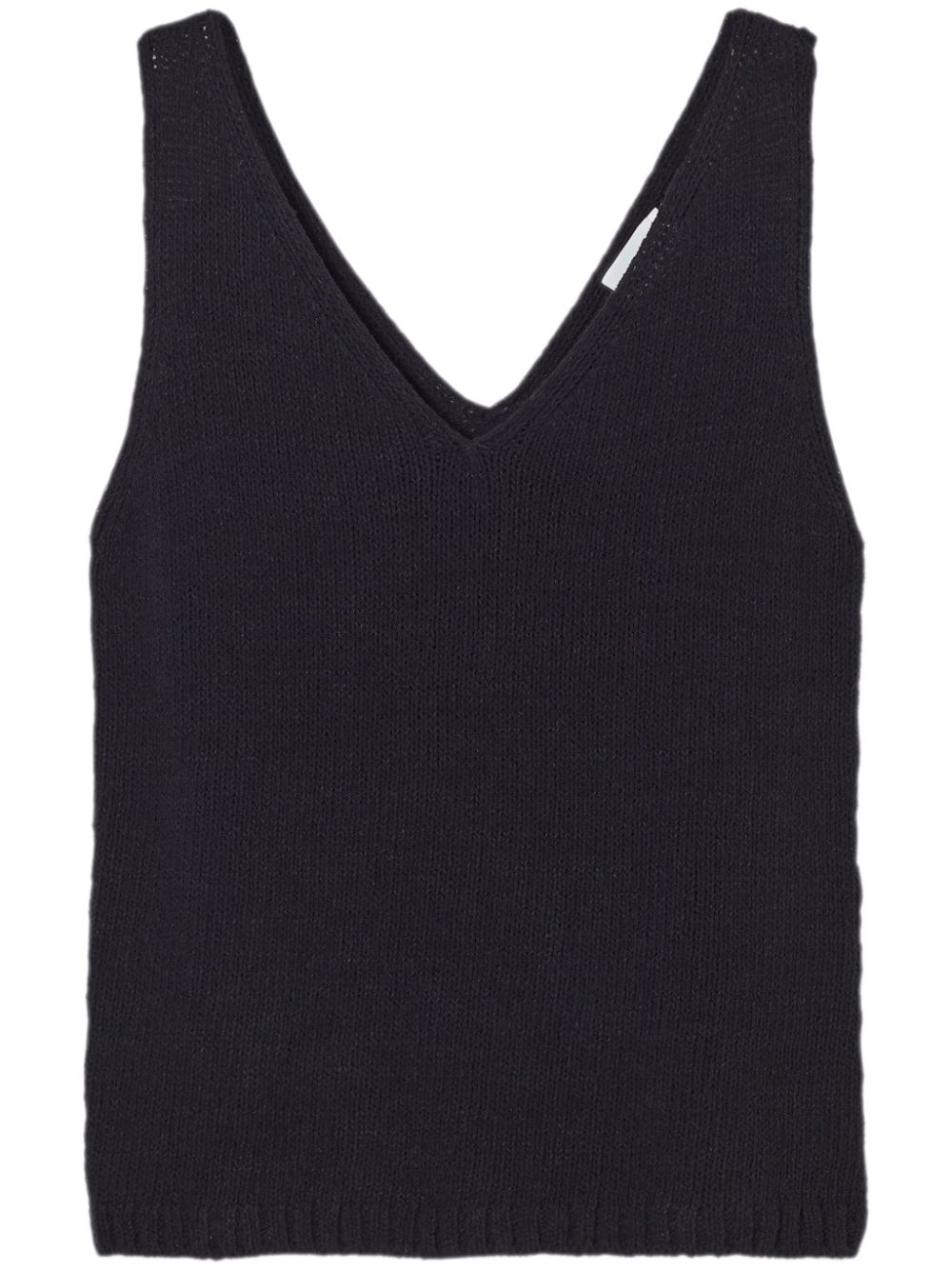 Closed V-neck ribbed-knit top - Black von Closed