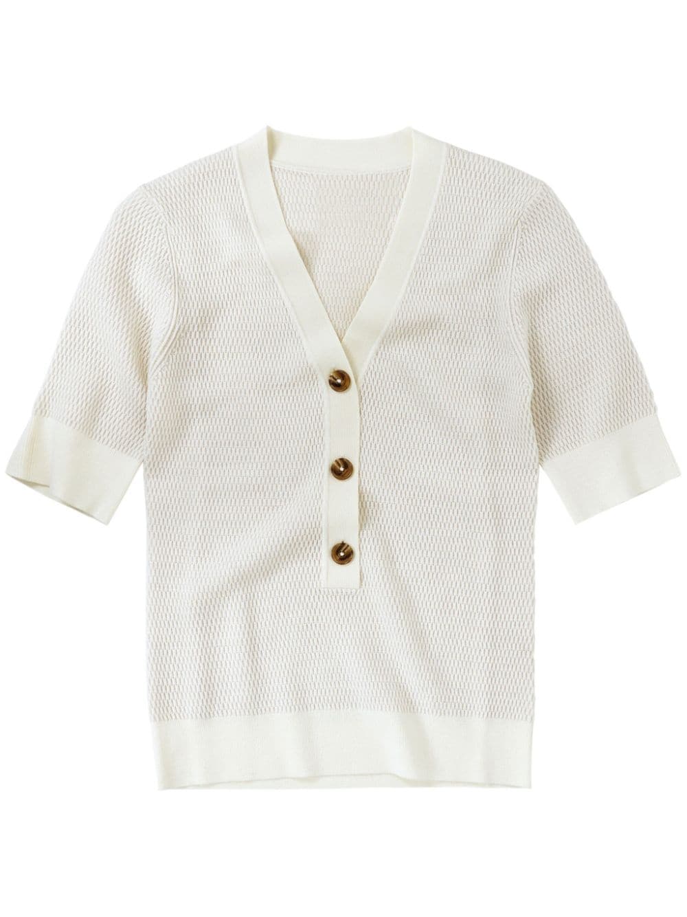 Closed V-neck wool knitted top - Neutrals von Closed
