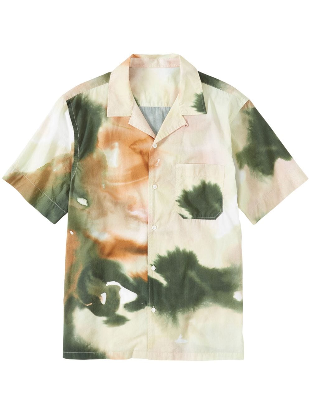 Closed abstract-pattern short-sleeve cotton shirt - Green von Closed