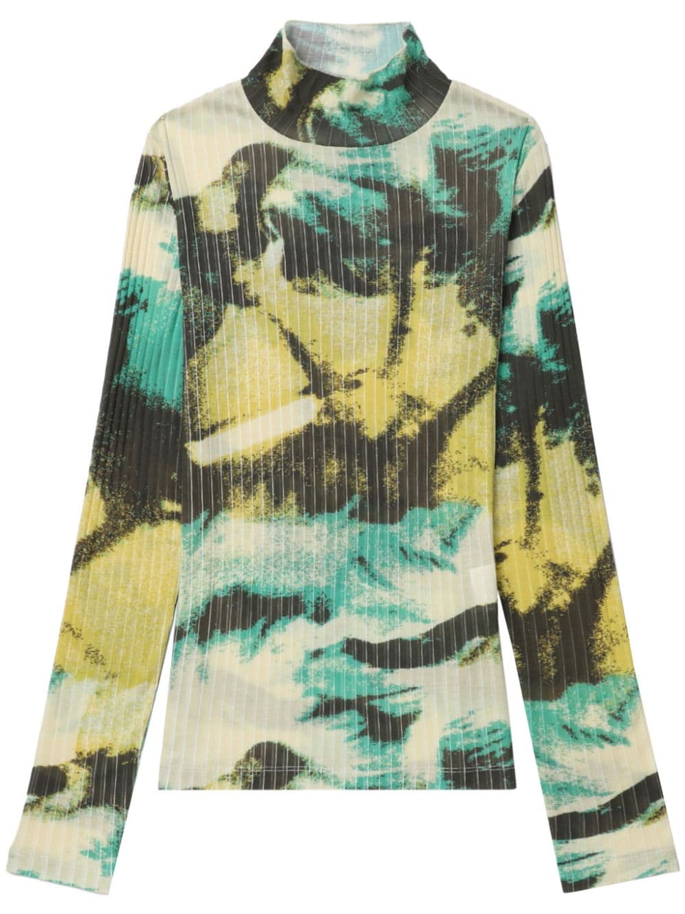 Closed abstract-print mock-neck top - Yellow von Closed