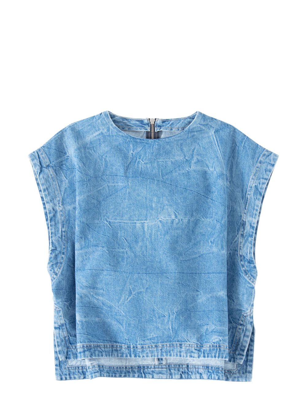 Closed bleached-effect denim vest - Blue von Closed