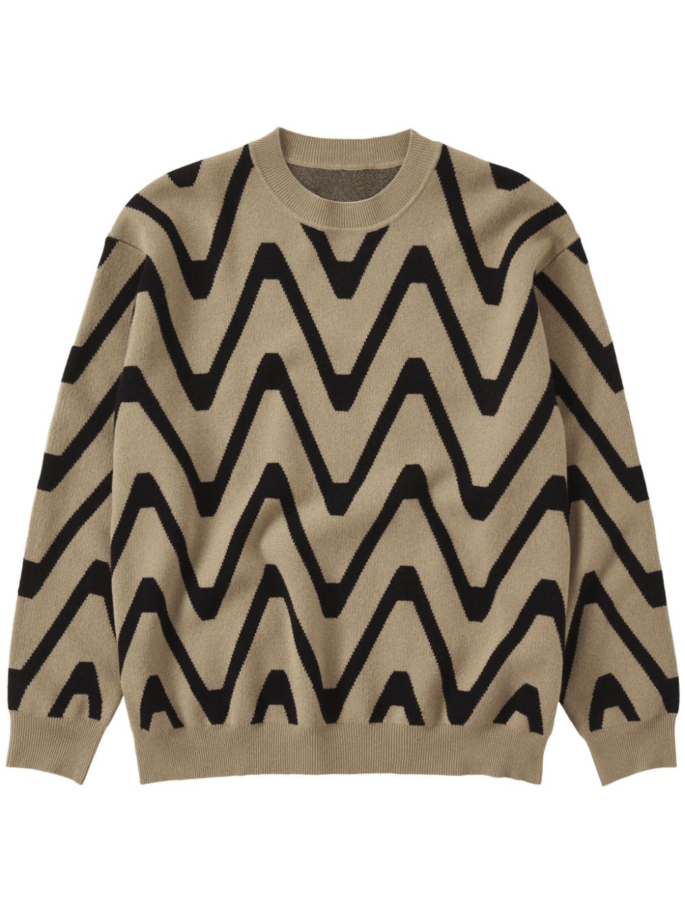 Closed chevron-print ribbed-knit jumper - Neutrals von Closed