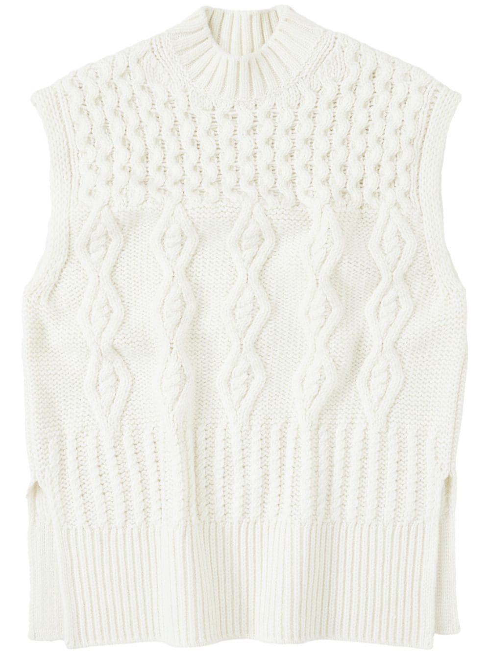 Closed chunky-knit long vest - White von Closed