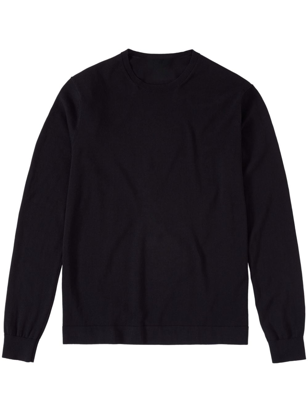 Closed crew-neck cotton jumper - Black von Closed