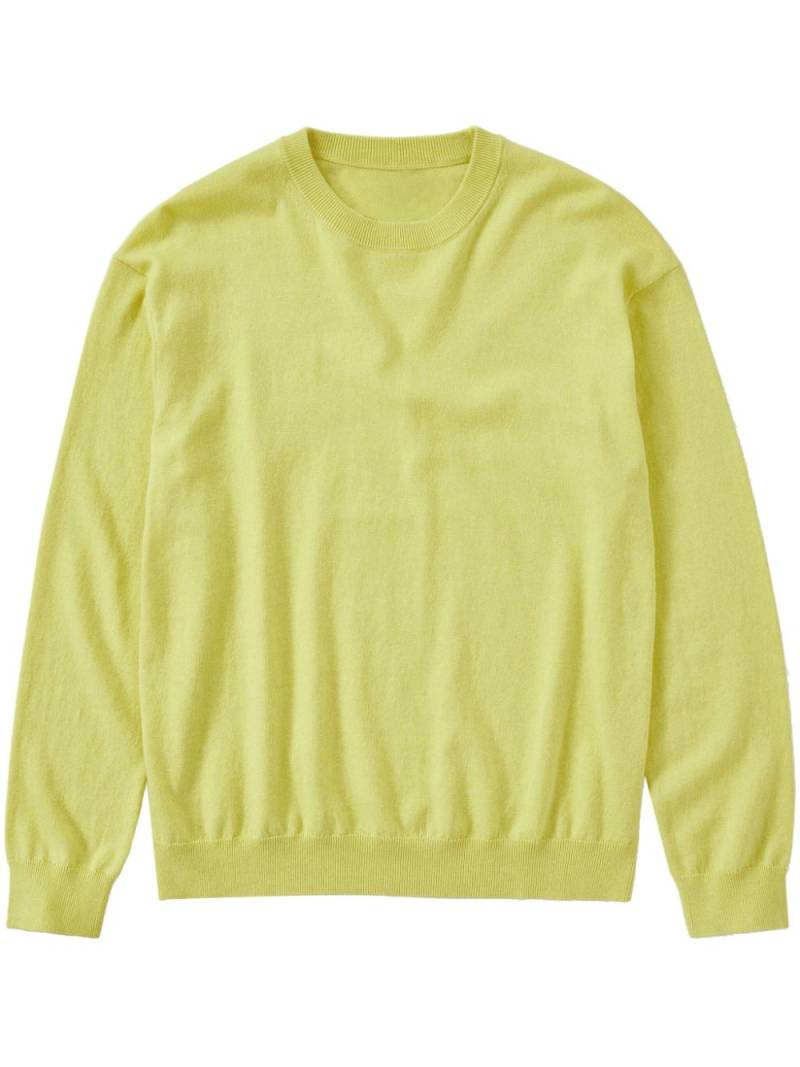 Closed crew-neck cotton jumper - Yellow von Closed