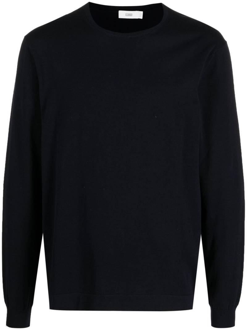 Closed crew-neck fine-knit jumper - Blue von Closed