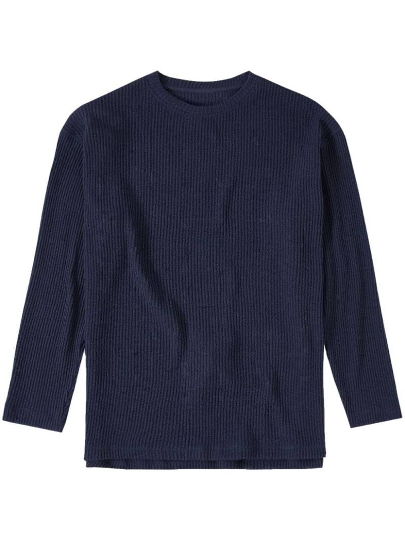 Closed crew-neck ribbed-knit jumper - Blue von Closed