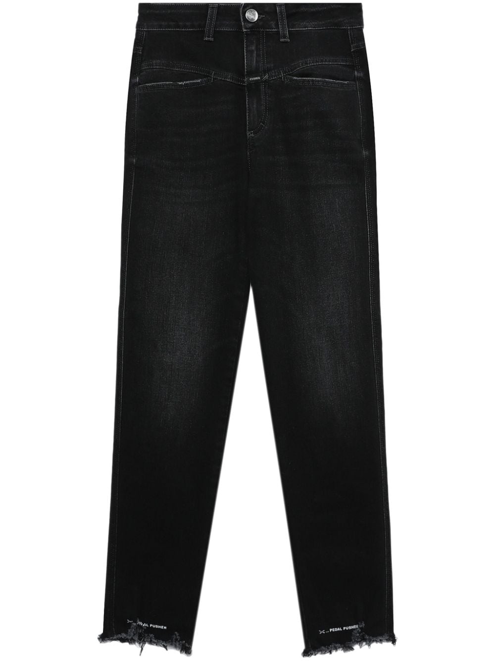 Closed cropped raw-cut jeans - Black von Closed