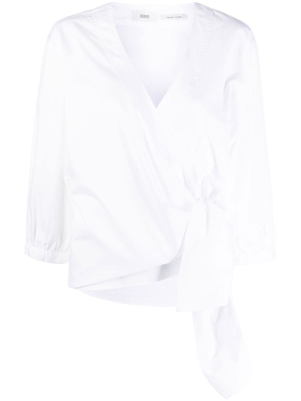 Closed cropped wrap blouse - White von Closed