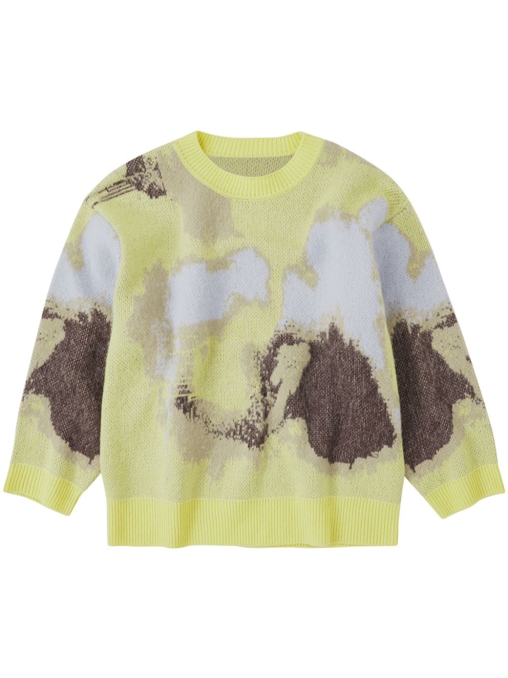 Closed graffiti-print wool-blend jumper - Green von Closed