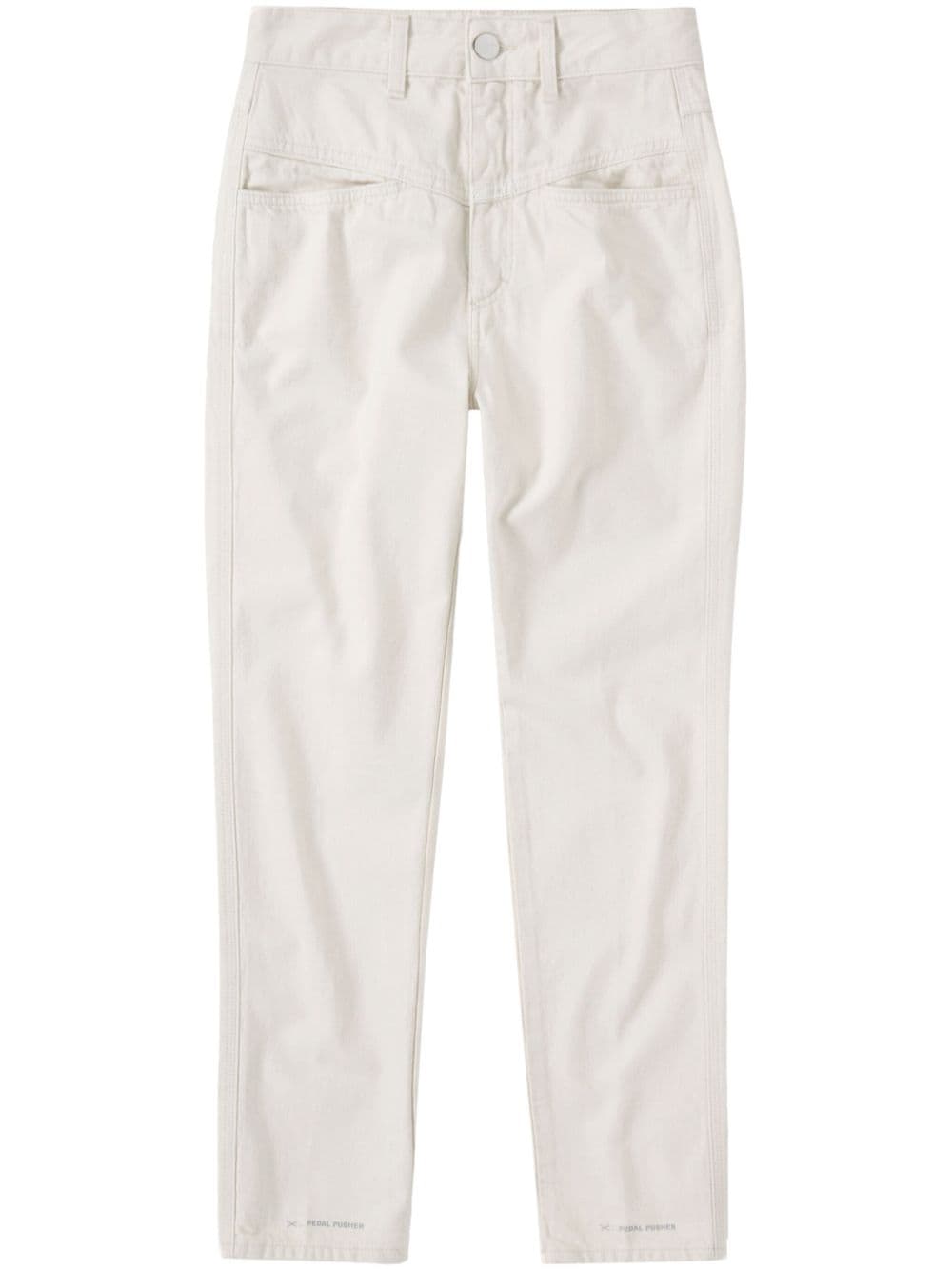 Closed high-rise straight-leg jeans - White von Closed