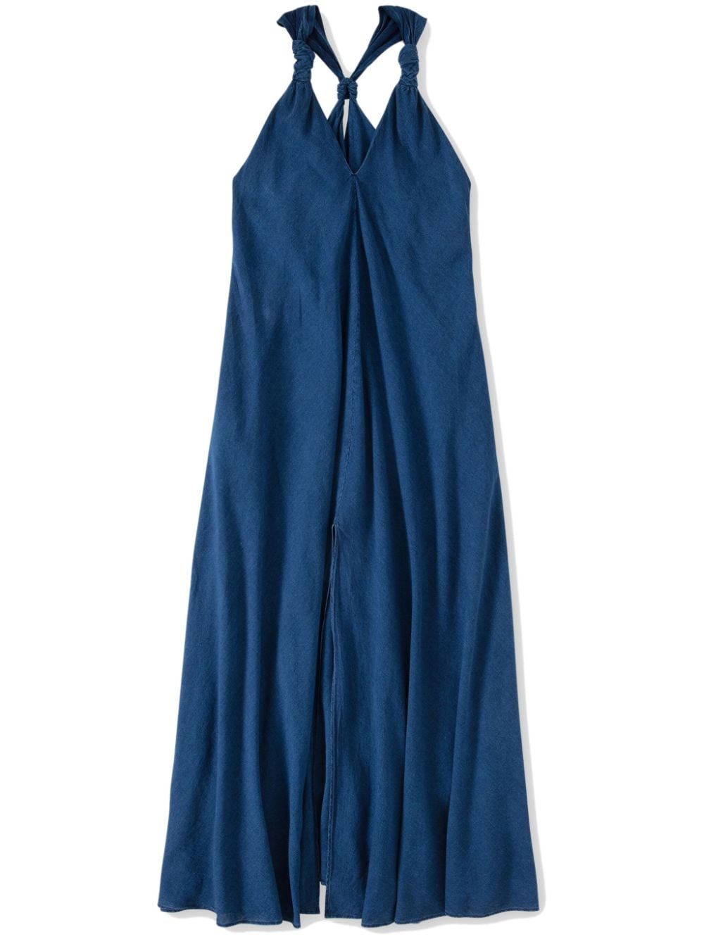 Closed knot-detail V-neck maxi dress - Blue von Closed