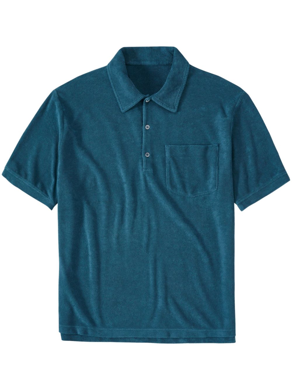 Closed logo-embroidered towelling polo shirt - Blue von Closed