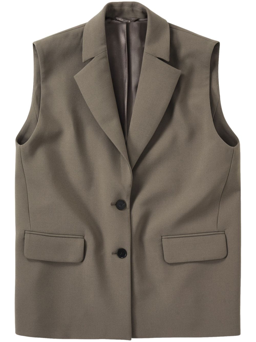 Closed notched-lapels single-breasted waistcoat - Brown von Closed