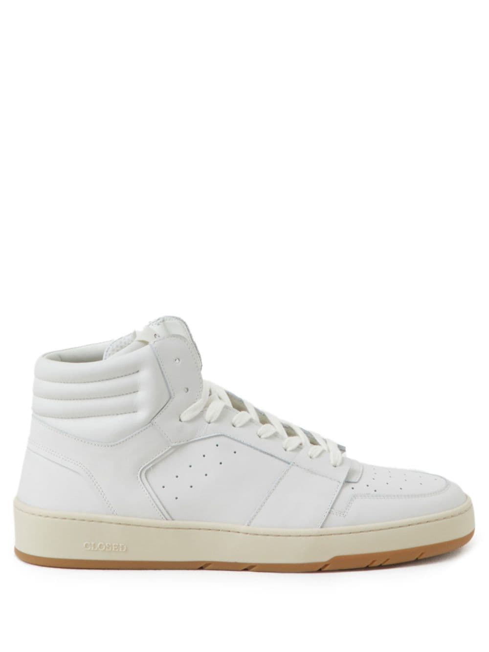 Closed panelled leather high-top sneakers - White von Closed