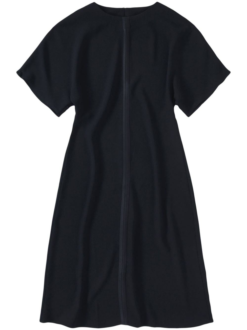 Closed round-neck crepe midi dress - Black von Closed