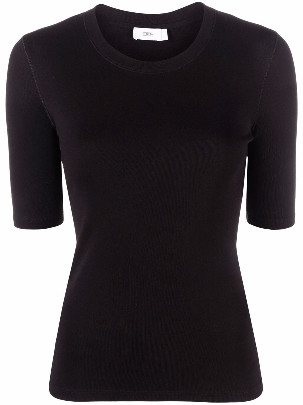 Closed short-sleeve slim T-shirt - Black von Closed