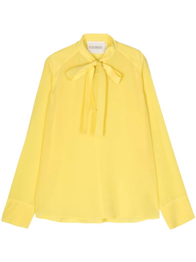 Closed silk georgette blouse - Yellow von Closed