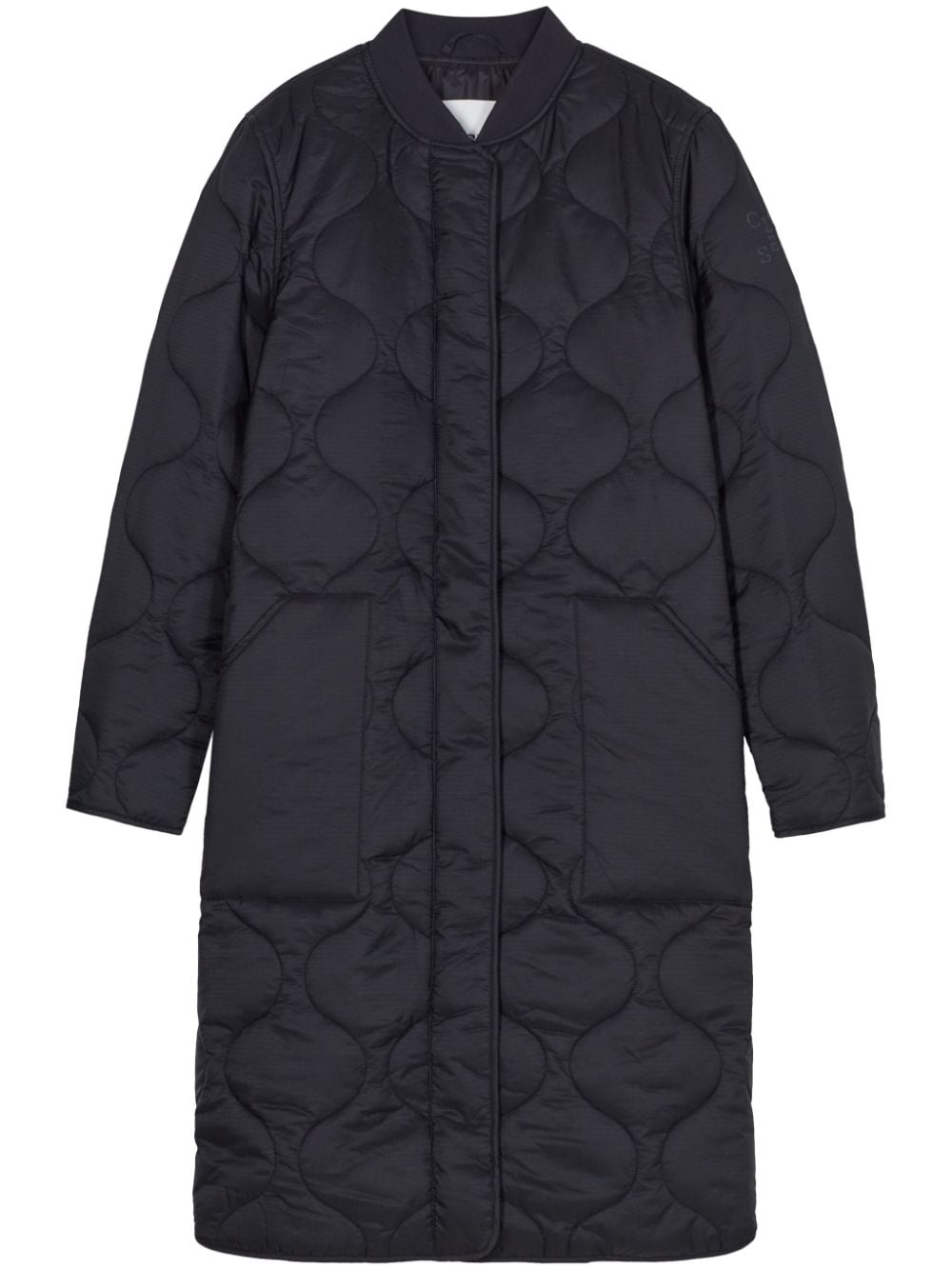 Closed single-breasted quilted coat - Black von Closed
