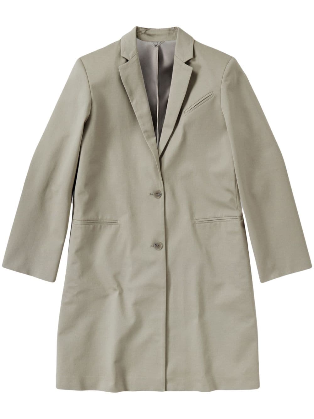 Closed single-breasted twill coat - Green von Closed