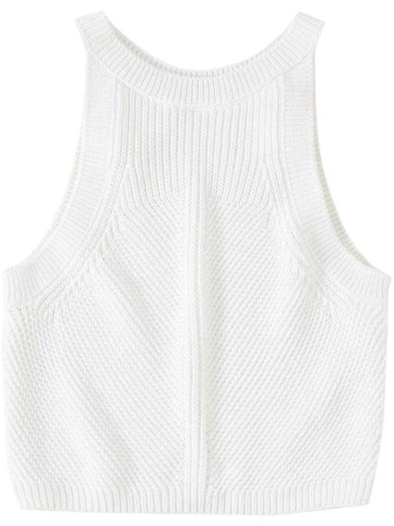 Closed sleeveless ribbed organic cotton top - White von Closed