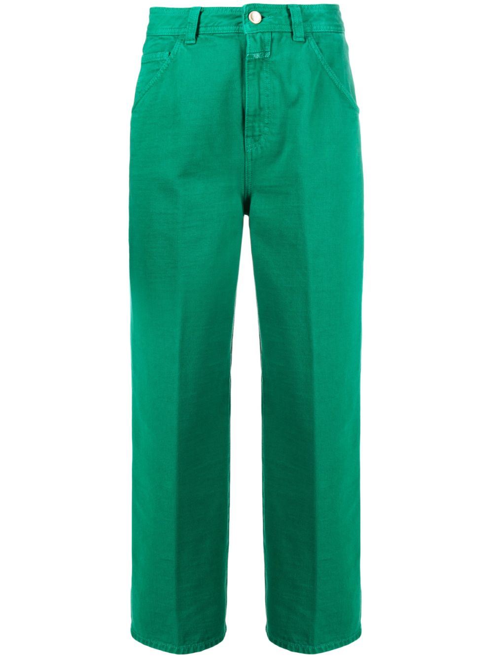 Closed straight-leg cropped trousers - Green von Closed