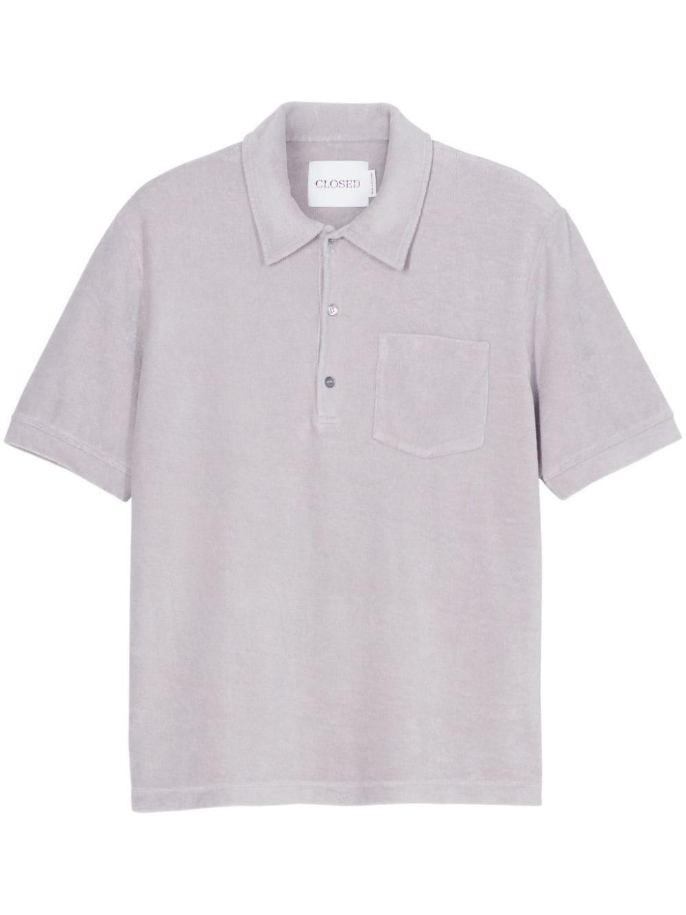 Closed terry cotton-blend polo shirt - Grey von Closed
