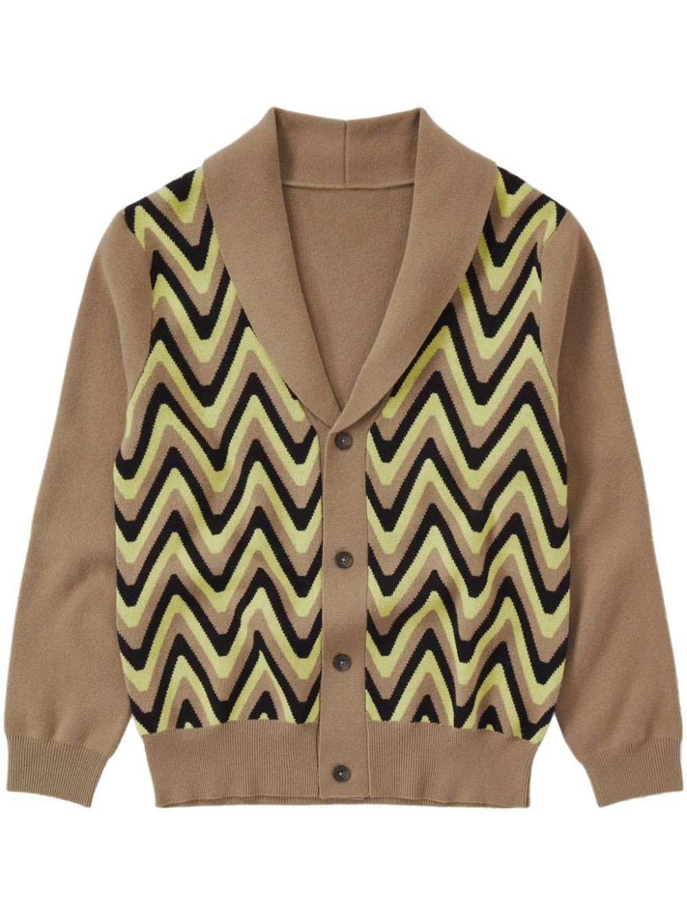 Closed zigzag-pattern wool cardigan - Blue von Closed