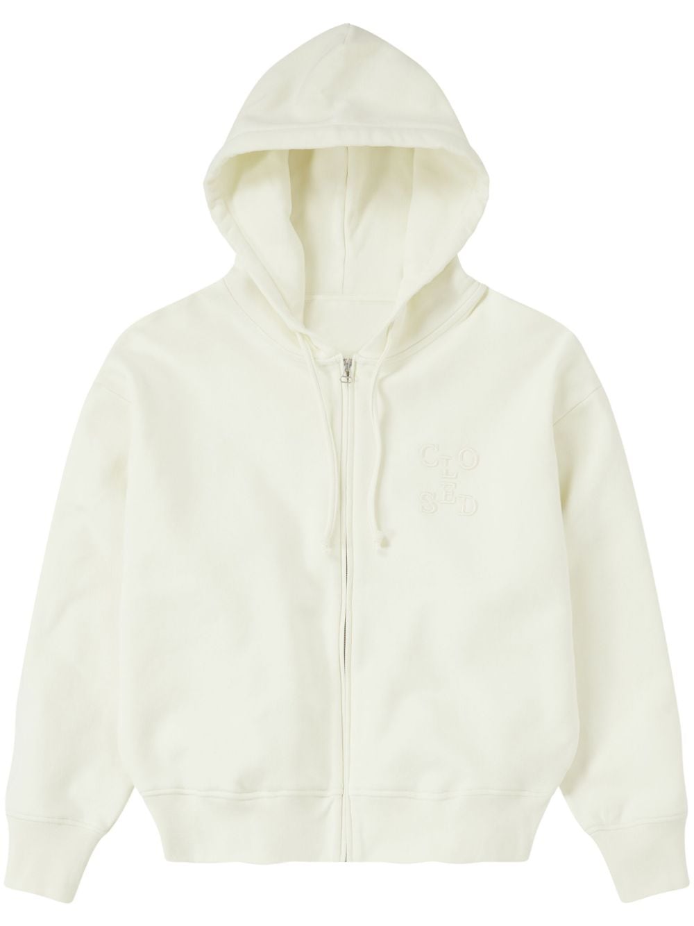 Closed zip-up cotton hoodie - Neutrals von Closed