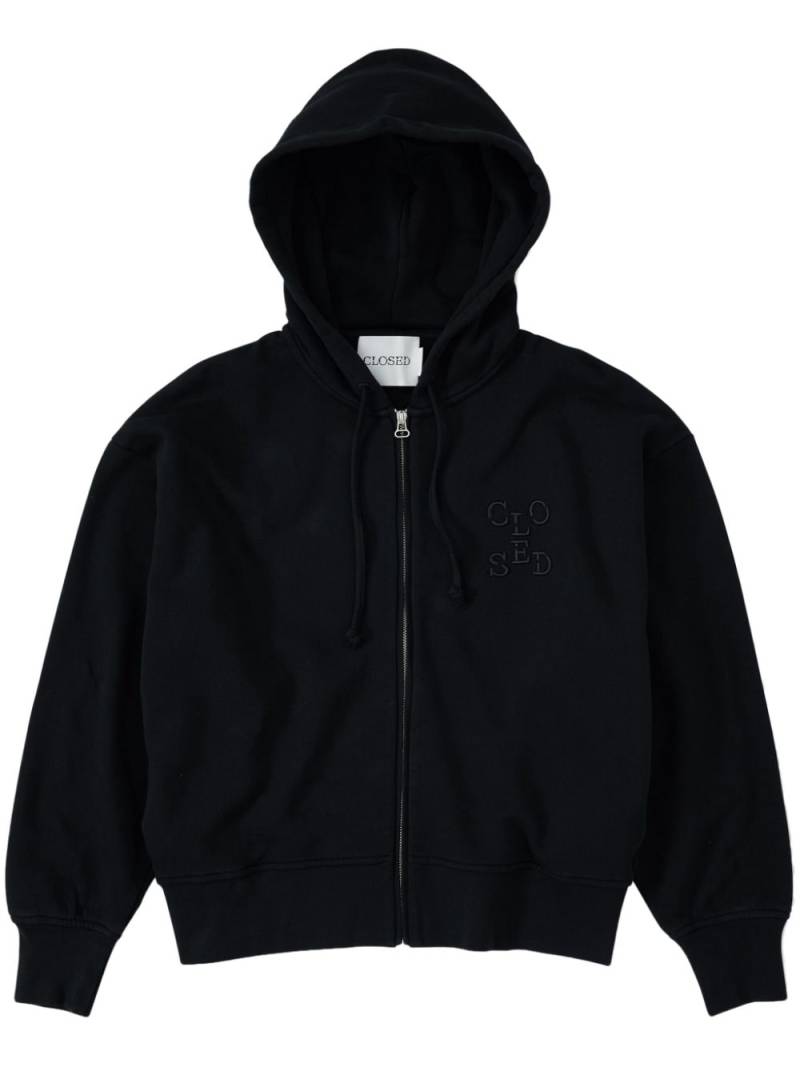 Closed zip-up organic-cotton hoodie - Black von Closed