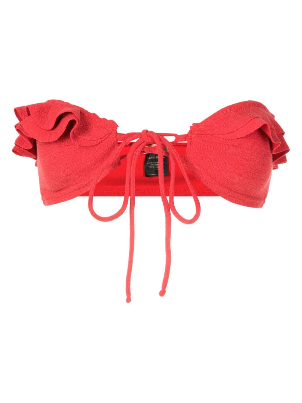 Clube Bossa Bandara ruffled strapless bikini top - Red von Clube Bossa