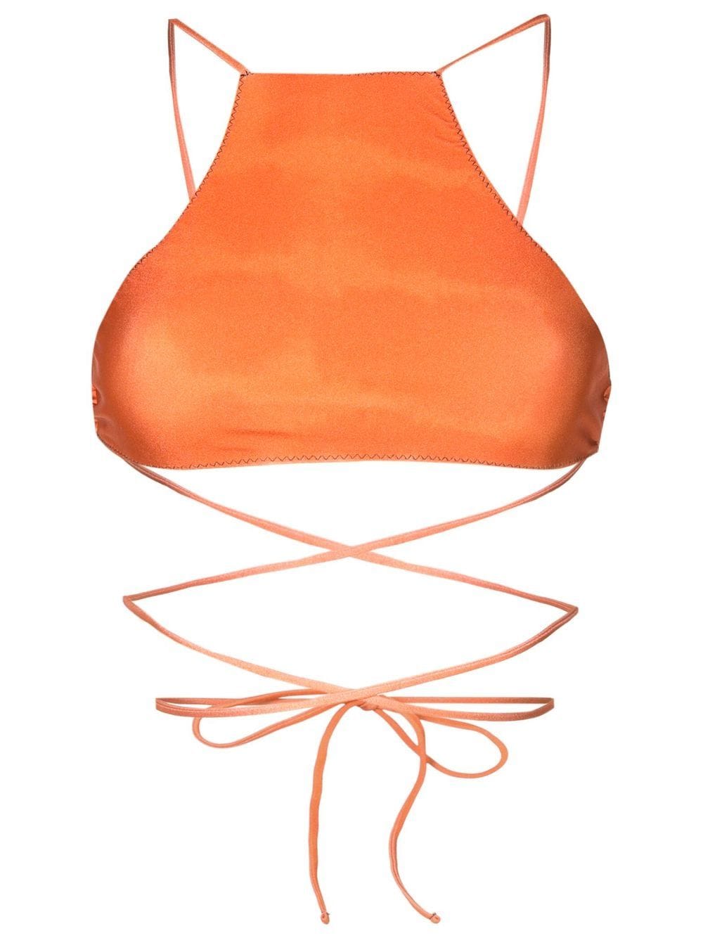 Clube Bossa Chung wrap-tie bikini top - Orange von Clube Bossa