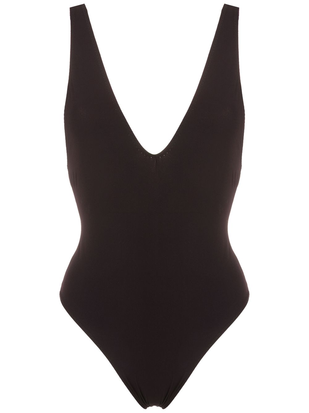 Clube Bossa Cornetto plunging V-neck swimsuit - Black von Clube Bossa