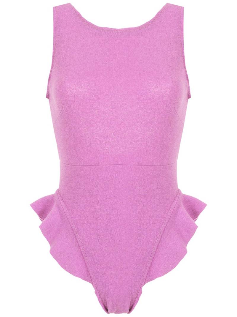 Clube Bossa Goya ruffle trim swimsuit - Pink von Clube Bossa