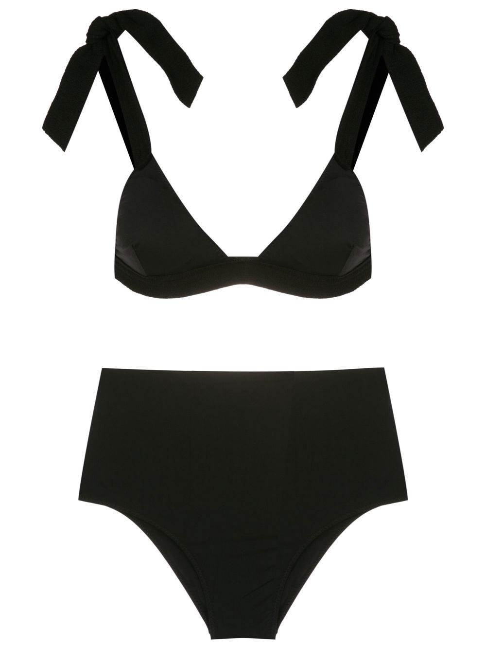 Clube Bossa Loreta tie-fastening bikini top - Black von Clube Bossa