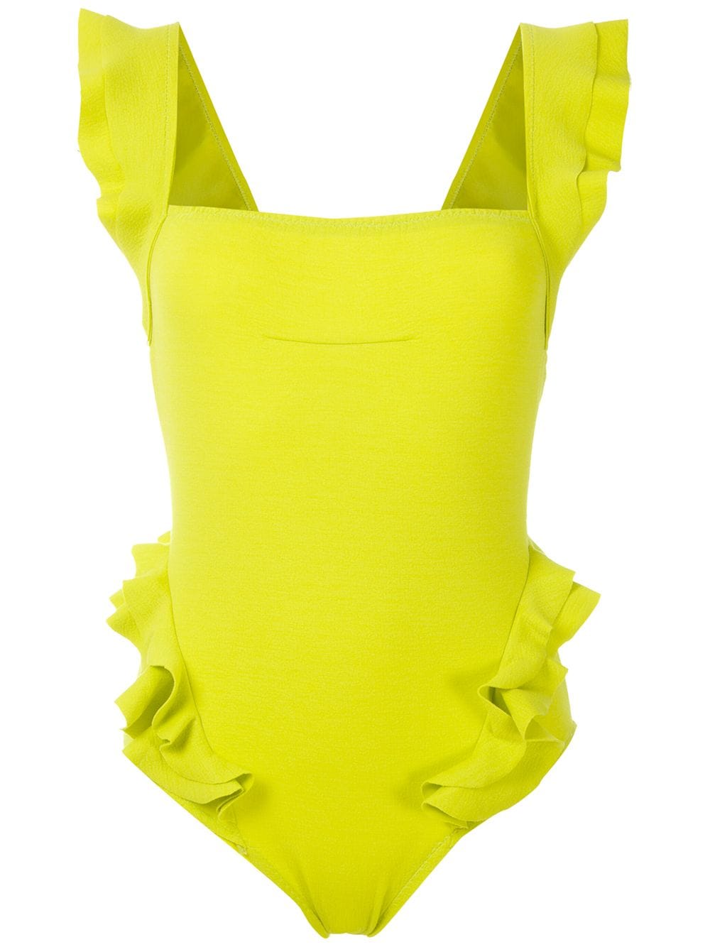 Clube Bossa Barbette ruffle swimsuit - Yellow von Clube Bossa