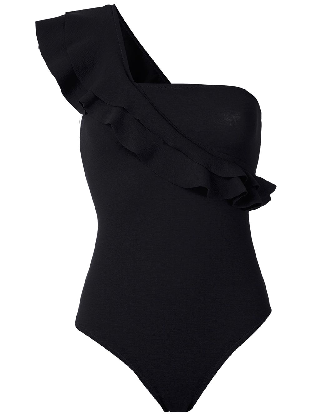 Clube Bossa ruffled one-shoulder bodysuit - Black von Clube Bossa